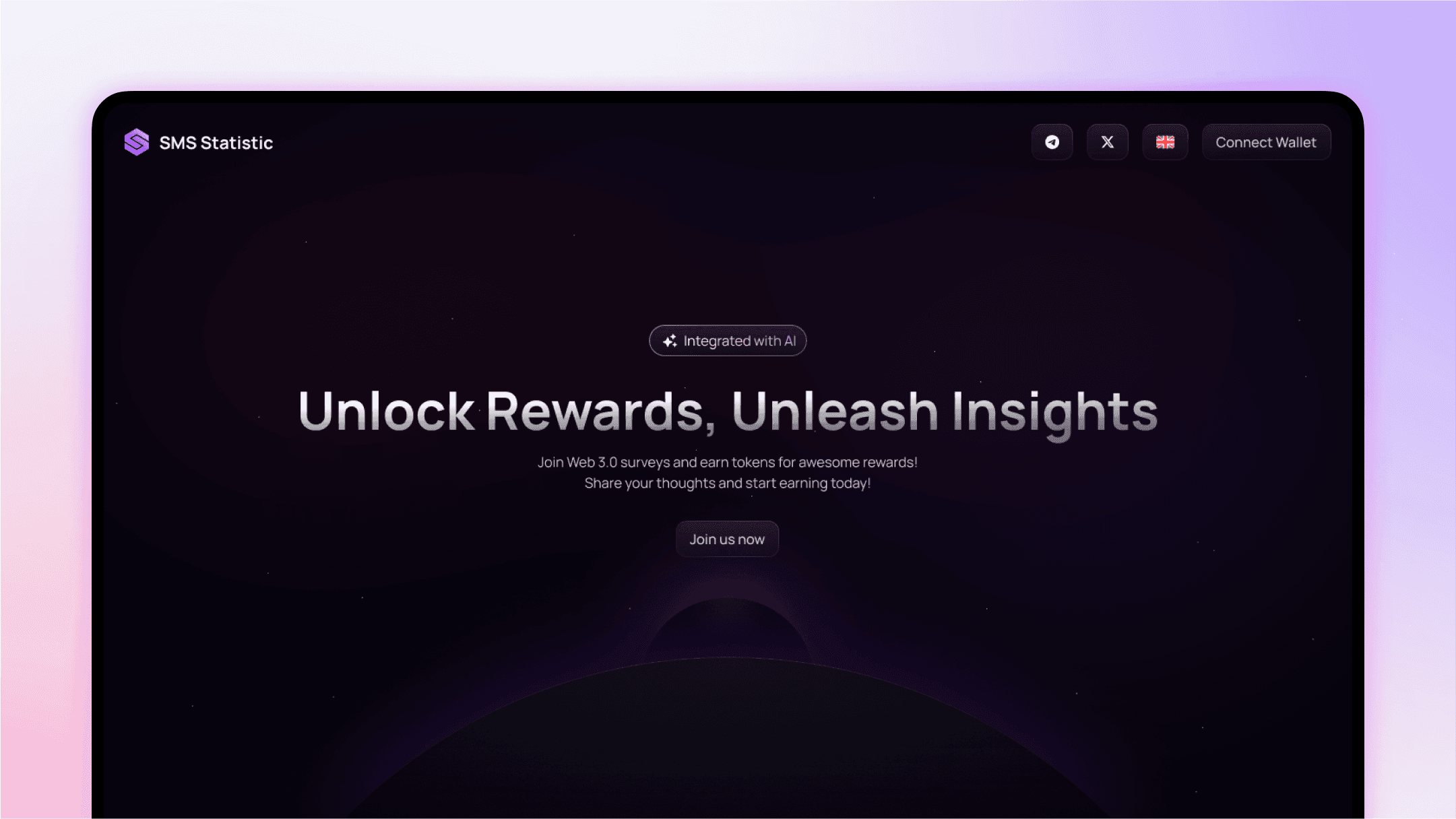 SMS Statistic – Web3 Survey Platform Development by Clover Technology cover image