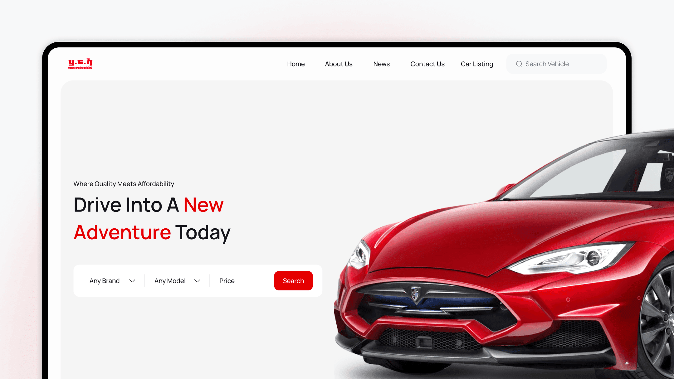 Y.S.H Motors – Secondhand Car Listing Website Development by Clover Technology cover image